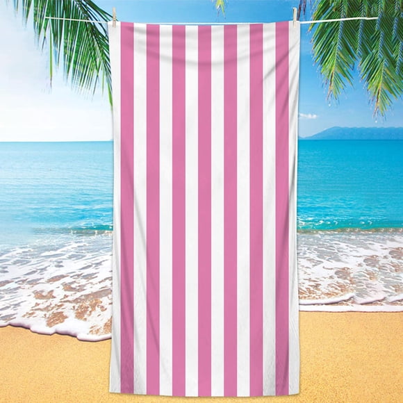Microfiber Beach Towel Fast Drying,Microfiber Beach Towels Oversized,Extra Large Beach Towels Adult,Beach Towels Stripe,Lightweight Towels for Swimming Pool,Camping,Picnic,Yoga Gym Sports
