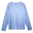 thumbnail image 1 of Patrick Assaraf Men's Blue Long Sleeve Distressed Shirt Long-sleeve - M, 1 of 2