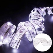 16.4ft 50 LED Ribbon Christmas Lights Decoration String Lights for Christmas Tree Fairy Light String, Battery Operated Backyard Lighting for Indoor and Outdoor Garden Patio Party