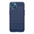 thumbnail image 1 of PANDACO Navy Brushed Metal Case & Screen Protector for iPhone 14 Plus, 1 of 4