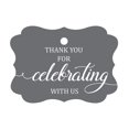 thumbnail image 1 of 100 Pcs Custom Paper Tags Thank You For Celebrating Wedding Favor Gift Hang Tags, 1 of 1