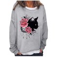 thumbnail image 2 of Nouveaux Hauts pour Femmes 2023 Mode T-Shirt Décontracté à Manches Longues Imprimé à Col Rond de Printemps Automne pour Femmes Grande Taille Chemise à Manches Longues pour Femmes, 2 of 5