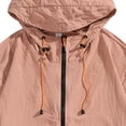thumbnail image 3 of Maqroz Veste de Soleil pour Homme UPF 50++ à Capuche à Fermeture Éclair Intégrale Protection UV SPF Rafraîchissante Légère avec Poches Été Ajustable Séchage Rapide Veste de Sport de Piste Randonnée Pêche Plein Air Rouge P, 3 of 4
