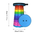 thumbnail image 3 of Huanglei Rainbow Style Telescopic Stool Outdoor Telescopic Plastic Stool Rotating Soft Cushion Portable Travel Storage Bag Queuing Folding Chair, 3 of 6