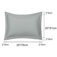 thumbnail image 2 of PiccoCasa Soft 1800 Microfiber Oxford Pillowcases 2Pcs, Queen Grey, 2 of 8