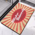 thumbnail image 4 of Cute Boho Bathroom Rugs - Non-Slip, Semi Circle Bath Mat, Perfect for Bohemian Bedroom Decor, Washable Indoor Floor Door Mat, Sun Retro Design, Adds Chic Style to Your Home, 20x32 inch, 4 of 5