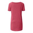 thumbnail image 5 of Birdeem Hauts d'Été pour Femmes Col en V Uni Manches Courtes Amples T-Shirt Blouse, 5 of 5