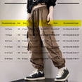 thumbnail image 3 of Spring Saving! HVOBTTY Kid's Long Straight Leg Cargo Pants, Children's Pants Spring Product Solid Color Work Pants with Multiple Pockets Loose Pants for Boys and Gray, 13 Years, 3 of 4