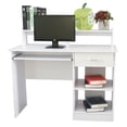thumbnail image 3 of Ktaxon Computer Desk Home Office Workstation Laptop Table Drawer Shelf Furniture White, 3 of 9