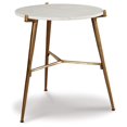 thumbnail image 1 of Bowery Hill Table d'Appoint avec Dessus en Marbre Blanc et Or, 1 of 6