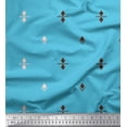 thumbnail image 1 of Soimoi Blue Poly Georgette Fabric Butidar Jamdani Decor Fabric Printed Yard 42 Inch Wide, 1 of 2