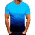 thumbnail image 4 of Jovati T-Shirt à Manches Courtes à Col Rond pour Hommes, Imprimé Dégradé 3D, Tissu en Polyester, Coupe Régulière, Tenue Décontractée, Lavable à la Machine, 4 of 4