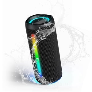 DAYBETTER Haut-parleur Bluetooth portable IPX5 Imperméable, 30W Basse profonde, sans fil TWS Jumelage, LED Lumières, 24H Temps de jeu pour la maison/extérieur/party/pêche/voyage/dons
