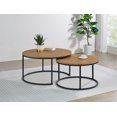 thumbnail image 2 of Coaster Lainey 2-piece Round Engineered Wood Nesting Coffee Table in Mango, 2 of 11