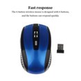thumbnail image 2 of Computer 2.4Ghz Wireless Optical Mouse with USB Receiver 6 Computer Wireless Optical Buttons Gaming Mice 800/1200/1600DPI Desktop PC Laptop Accessories Blue, 2 of 8