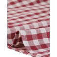 thumbnail image 5 of INSPIRE CHIC Women's V Neck Check Ruffled Sleeve Belted Plaids Mini Dress XL Wine Red, 5 of 5
