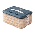 thumbnail image 3 of Food Storage -Layer Dumpling with Airtight Lids 4-Stack Stackable Fridge Organizer for Freshness Reusable Cookie Container and Recoder Chip, 3 of 3