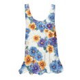 thumbnail image 1 of UPPADA Camisoles d'Été pour Femmes Col Rond Coupe Ample T-Shirts Décontractés Mode Sans Manches Vêtements de Plage Ourlet Fluide Chandails à Enfiler Hauts Plage Boho Vêtements Liquidation Hauts pour Femmes Bleu,P, 1 of 4
