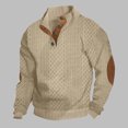 thumbnail image 2 of FAIWAD Mens Long Sleeve Pullover Tops Stand Collar Button Down Classic Color Block Plus Size Tops, 2 of 4