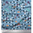 thumbnail image 1 of Soimoi Rayon Fabric Spider Web,Bat & Ghost Halloween Fabric Prints by Yard 56 Inch Wide, 1 of 3