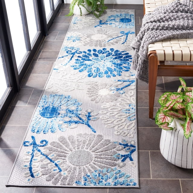 SAFAVIEH Cabana Garnet Floral Outdoor Area Rug