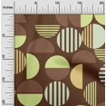 thumbnail image 2 of oneOone Velvet Brown Fabric Geometric Craft Projects Decor Fabric Printed By The Yard 58 Inch Wide, 2 of 4