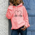thumbnail image 2 of XZNGL Autumn Winter Ladies Long-Sleeved Pullover Print Round Neck Hooded Sweatshirt, 2 of 9