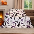 thumbnail image 3 of Hitime Halloween Throw Blanket - Halloween Black Candy Cat, Ultra-Soft Plush Blanket, Lightweight Warm Decor for Bed, Couch, Movie Nights (Throw - 50"x60"), 3 of 7