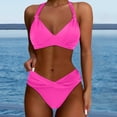 thumbnail image 2 of Women Two Piece Bathing Suits Push Up Bikini Set Swimsuit Vintage Swimwear, 2 of 5