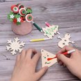thumbnail image 4 of 100 Pcs Tranches de Triangle DIY avec Trou Pendentif Pièces en Bois Non Finies, 4 of 7