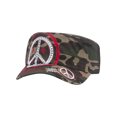 thumbnail image 1 of Top Headwear Womens Print Adjustable Cadet Cap - Camo - Studded Peace, 1 of 2