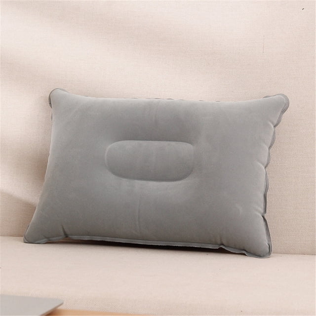 Bovemsi Clearance Square Portable Folding Air Inflatable Pillow Double Sided Flocking Cushion