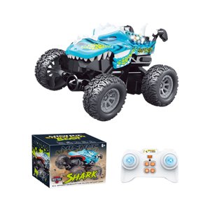 HUASHENG Voiture de télécommande 360° Camion de télécommande 2.4 Voiture Rc avec lumière du corps et batteries rechargeables Jouets de camion en métal pour garçon