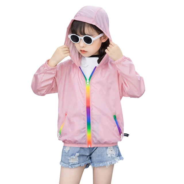 Sunnyoo Kids Lightweight Sun Protection Jacket Summer Hooded Breathable Sun Shirt Coat