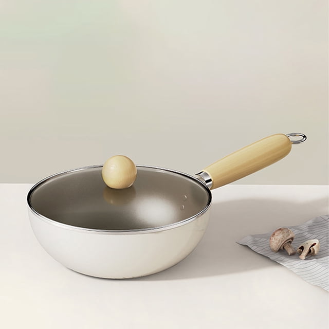 PRETXORVE Titanium Crystal Ceramic Frying Pan Frying Pan Household Nonstick Omelette Supplement Pan one Person Pan Nonstick Pan
