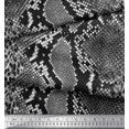 thumbnail image 3 of Soimoi Gray polyester Crepe Fabric Leopard & Snake Animal Skin Decor Fabric Printed Yard 42 Inch Wide, 3 of 3