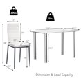 thumbnail image 2 of Costway 5pcs Dining Set Table & 4 Chairs Glass Metal Kitchen Breakfast Furniture, 2 of 8