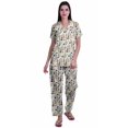 thumbnail image 1 of Moomaya Ensemble de Pyjama à Manches Courtes Imprimé pour Femmes Chemise de Nuit Boutonnée Imprimée, 1 of 6