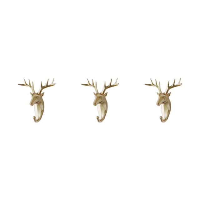 Wweixi Coat Hooks Easy To Install And Wide Application For Added In Daily Life golden (deer) 3Set