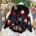 thumbnail image 5 of RKSTN Chandail de Noël Laid pour Femmes Mode Automne 2023 Chandails Tricotés à Manches Longues Imprimés de Noël Chandail Col Rond Décontracté Hauts, 5 of 5