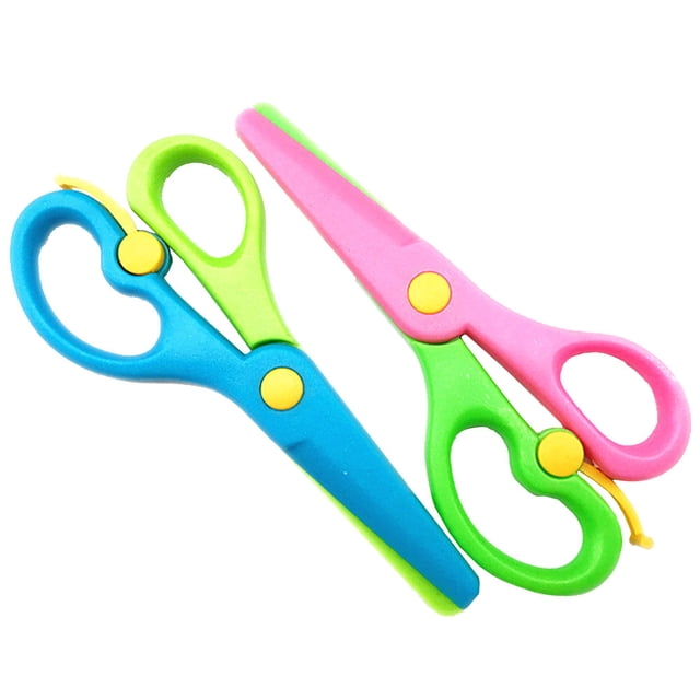 Fridja Preschool Training Scissors, Plastic Children Safe Learning Scissors Pre-School Safe Scissors Art Crafts Scissors Children's Toys