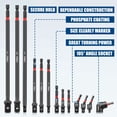 thumbnail image 2 of TOPEX 13‑Piece 1/4" Impact Socket Adapter Set, Extension Bar Set, Heavy‑Duty Hex Shank, Rotatable 105° Right‑Angle Driver, 2 of 12