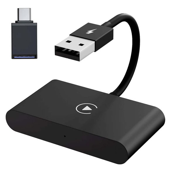 lionlar Car Play Wireless Adapter Converts Wired to Wireless Car Play Dongle Adapter Black