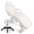 thumbnail image 1 of Costway 72" Massage Bed with Hydraulic Stool Adjustable Backrest & Legrest Storage Boxes White, 1 of 3