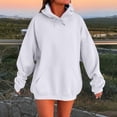 thumbnail image 1 of IMENGL Oversized Winter cotton hooded pullover sweatshirt, White 2XL, Size M-5XL, 1 of 5