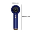 thumbnail image 3 of Limited Time Deal Iumwxz New 100 Speed Handheld Fan with USB Charging 3000mAh Mini Portable Turbo Digital Display Small Fan Travel Fan Rechargeable Fan Room Decor, 3 of 8
