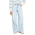 thumbnail image 1 of No Boundaries Women's Mid Rise Wide Leg Jean, 1 of 6