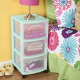 thumbnail image 3 of Sterilite 3 Drawer Cart - Green, 3 of 7
