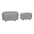 thumbnail image 1 of Nola Home Boucle Upholstered Teddy Tufted Storage Ottoman 2 piece set, Grey, 1 of 1