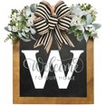 thumbnail image 2 of YAOMOBB Hanging Pendant Farmhouse Front Door Wreath Personalized Welcome Sign, 2 of 6